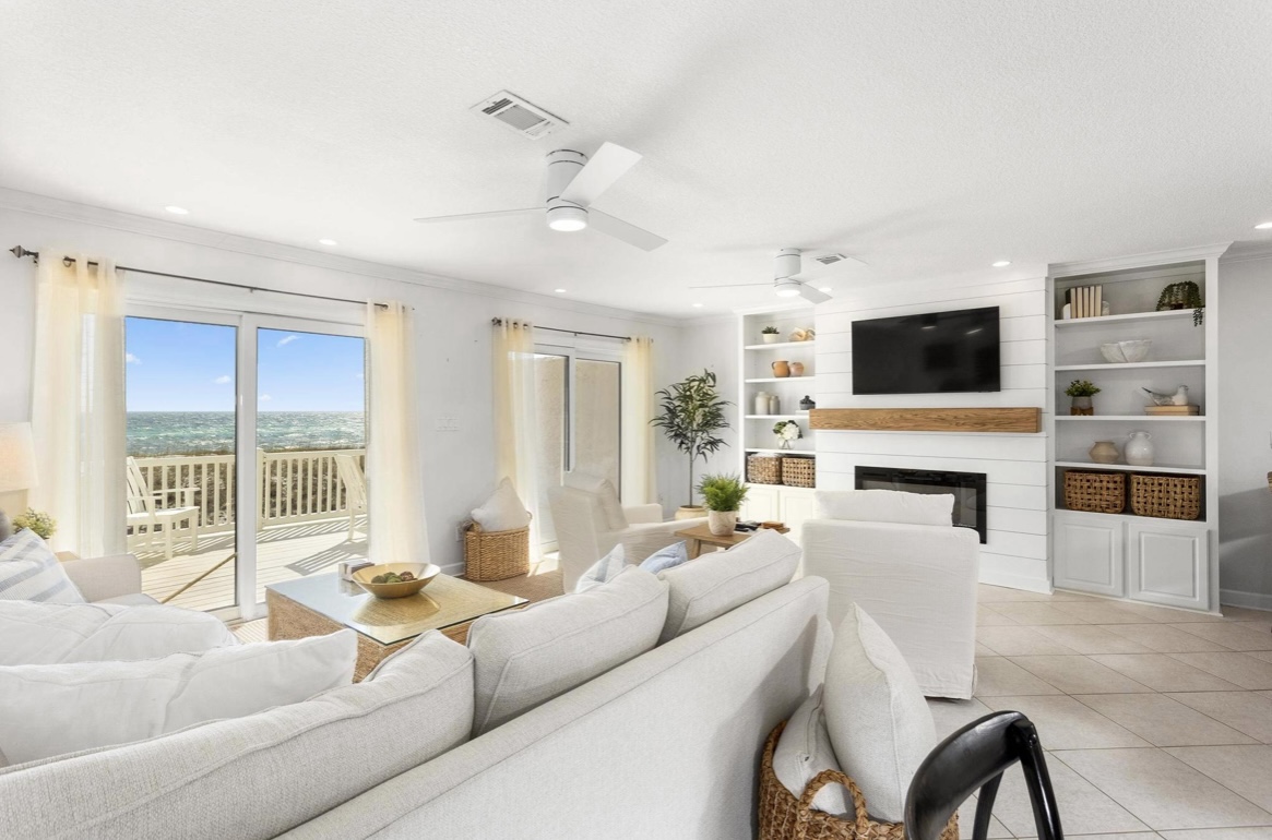 Living room with ocean view