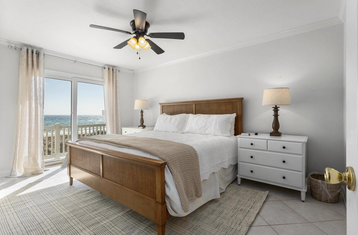 Master bedroom with ocean view
