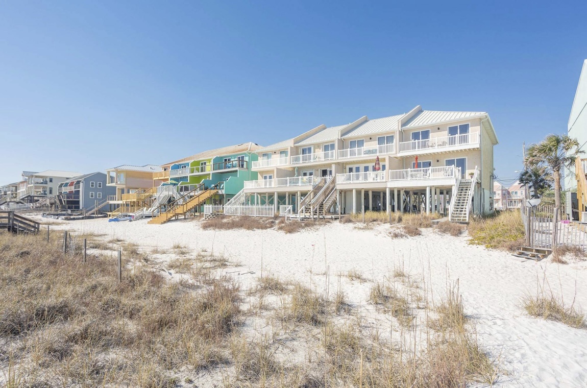 Beach view of townhome
